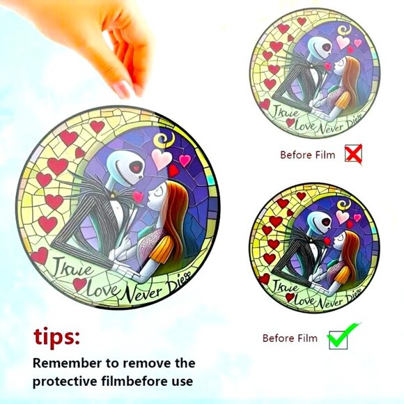 Suncatcher Jack Skellington Sally Disney Nightmare Hanging Window Colorful Decor - Picture 2 of 3